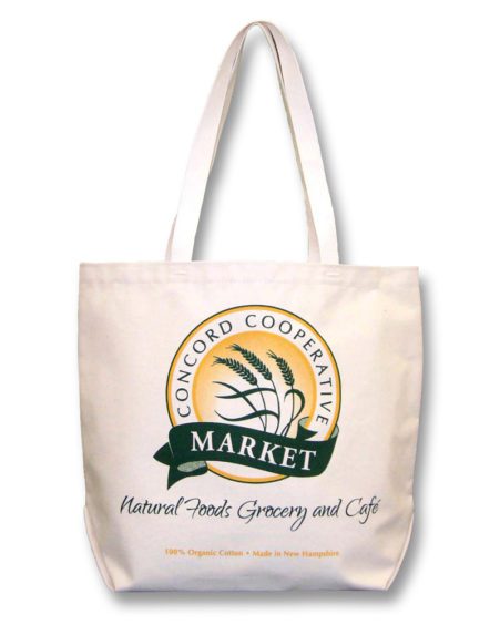 Canvas grocery bag with logo, large