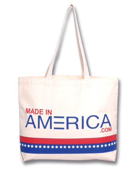 Canvas shopping tote bags made in USA