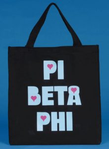 Promotional canvas tote bag with custom logo printing. Flat Tote made in USA.