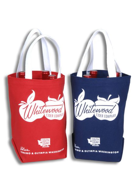 Custom canvas wine bags with logo - 4 bottle